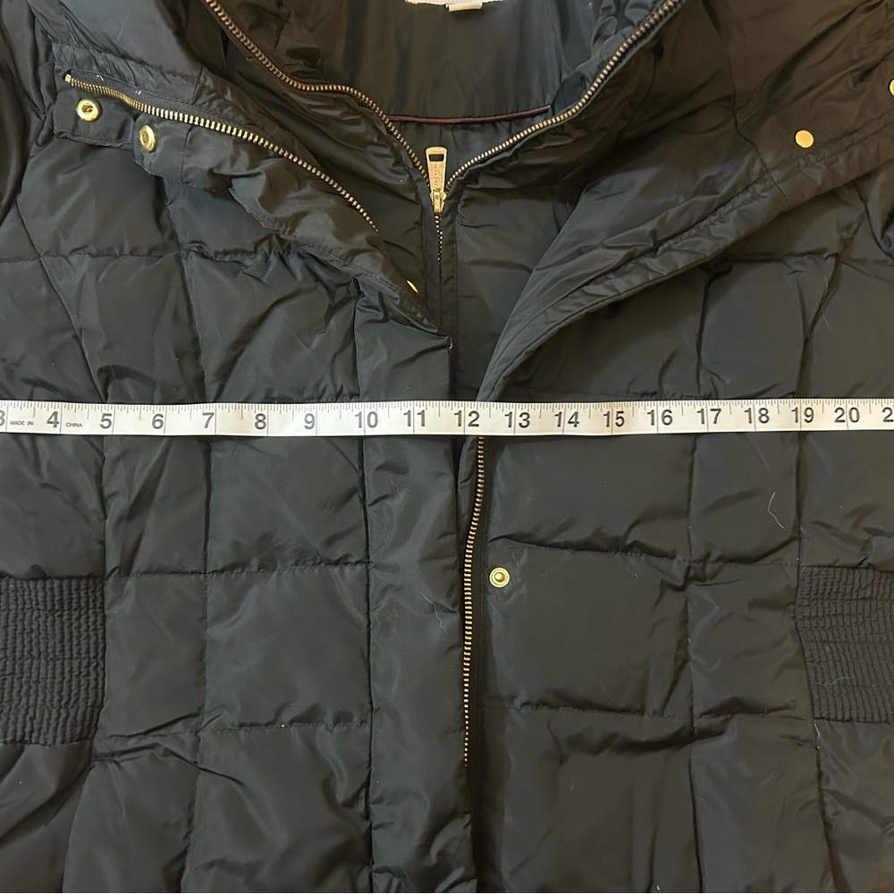 Women’s Cole Haan Signature Black Puffer Quilted Mid Length Jacket Size XL - Picture 7 of 11